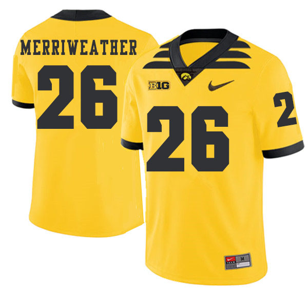 2019 Men #26 Kaevon Merriweather Iowa Hawkeyes College Football Alternate Jerseys Sale-Gold - Click Image to Close